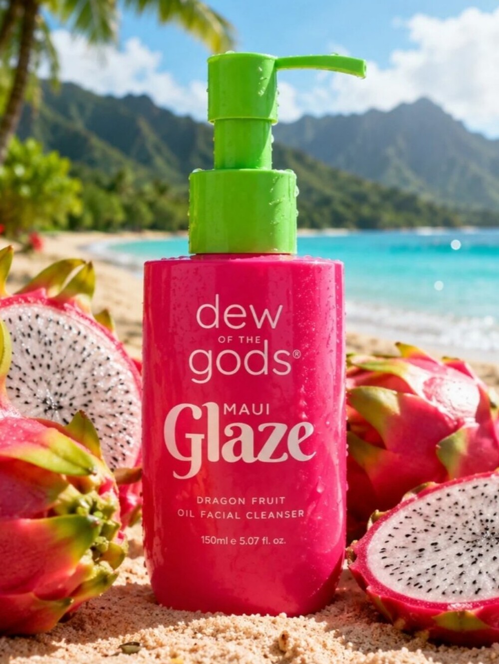 Dew of the Gods Maui Glaze Dragon Fruit Oil Facial Cleanser - Pink
